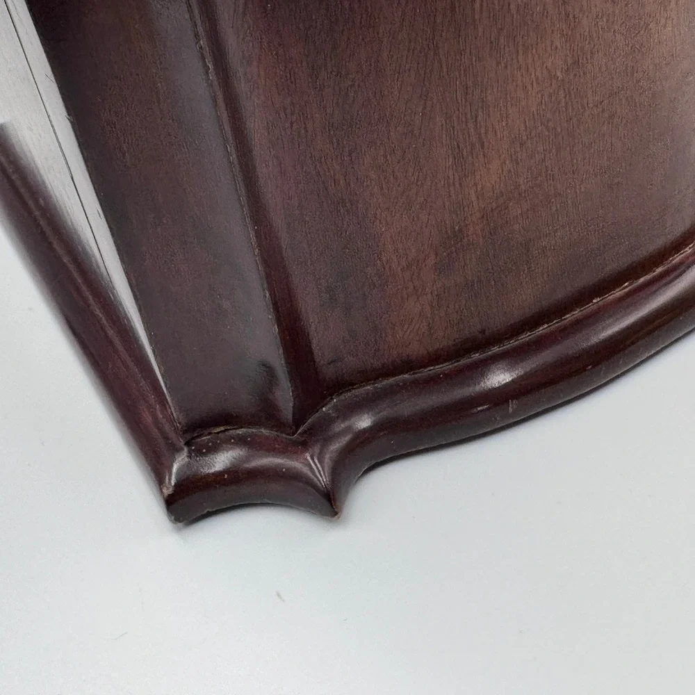 Wildwood Accents Mahogany Wood Slant Top Knife Box Brass Hardware Georgian Style